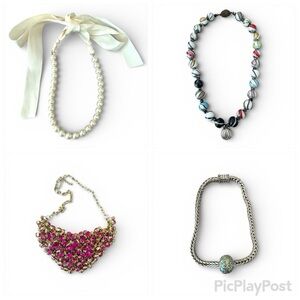 Mixed Artsy Glam Cottagecore Indie Sleeze Necklace Bundle
